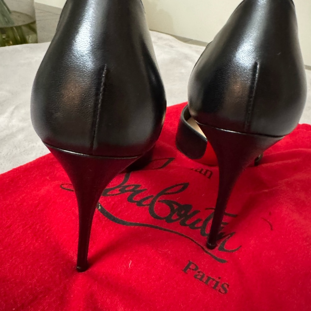 Christian Louboutin Black Studded Heels - Picture 3 of 5